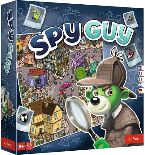 Trefl - Spy Guy: Kooperatives Detektivspiel für die ganze Familie - Gesellschaftsspiel für alle ab 5 Jahren, bei dem Teamarbeit und Achtsamkeit entscheidend sind, um den cleveren Dieb Dr. Moritz zu fangen!
