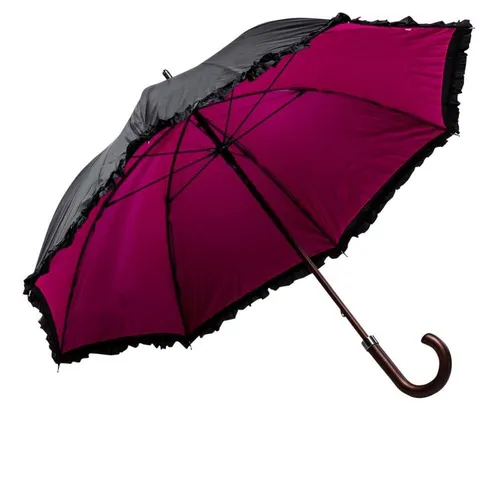 Luckyweather Rüschenschirm schwarz/pink in schwarz von Luckyweather not just any other day