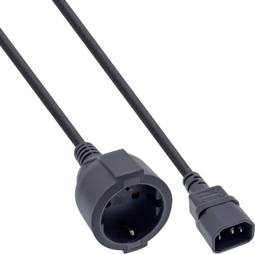 InLine 40er Bulk-Pack Kaltgeräte Adapter Kabel C14 auf Schutzkontakt - Sonstige Kabel & Adapter, 40er Pack für effiziente Nutzung, ideal für große Installationen oder Reparaturen.