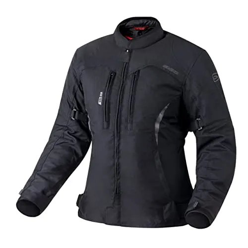OZONE MOTO Delta IV Lady Motorradjacke Damen | Wasserdichte Membran | Ellenbogen und Schulterprotektoren | 3 Belüftungskanäle | Reflektierende Elemente
