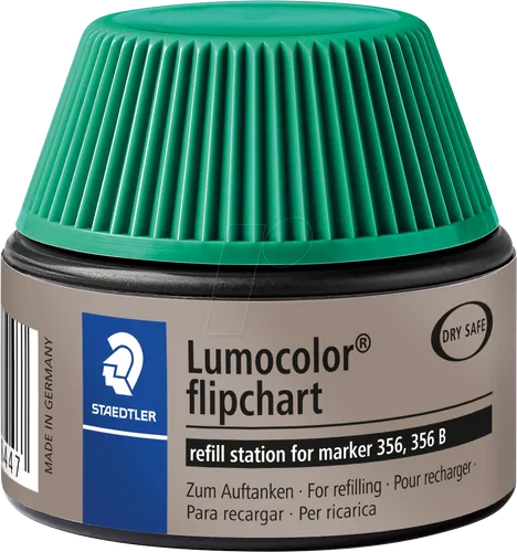 STAEDTLER 488565 - Nachfüllstation, Lumocolor Flipchart Marker 356/356 B, grün