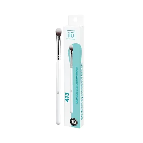 T4B ILU 400 serie Lidschattenpinsel - Lidschattenpinsel Mit Ergonomischem Holzgriff Flacher Make-up-pinsel Aus Synthetischem Taklon Für Empfindliche Haut Professionelles