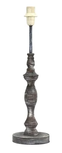 EGLO Tischlampe 1+1 Vintage, Nachttisch Holz, Stahl in grau-patina, E14 Fassung