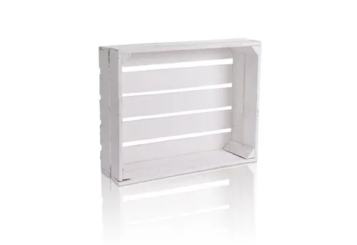 CHICCIE Holzkiste Regale Weiß 50x40x15cm - Vielseitige Aufbewahrungslösung - Kisten für kreative Ideen: Ideal als Regal, Tisch oder für die Aufbewahrung von Deko, Büchern und mehr. Umweltfreundlich und im modernen Landhausstil.