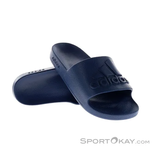 adidas Unisex Adilette Aqua Slides, Dark Blue, 48.5 EU - Dusch- & Badeschuhe für Herren, bequemes Slip-On-Design mit regulärer Passform für optimalen Tragekomfort nach dem Sport.
