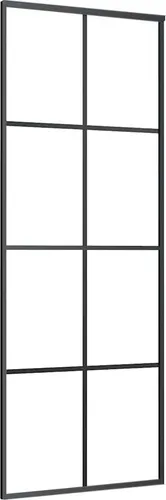 Schiebetür Schwarz 76x205 cm ESG Glas und Aluminium - Türen für modernes Wohnen, elegantes Design aus ESG-Glas und Aluminium, ideal für stilvolle Wohnräume.