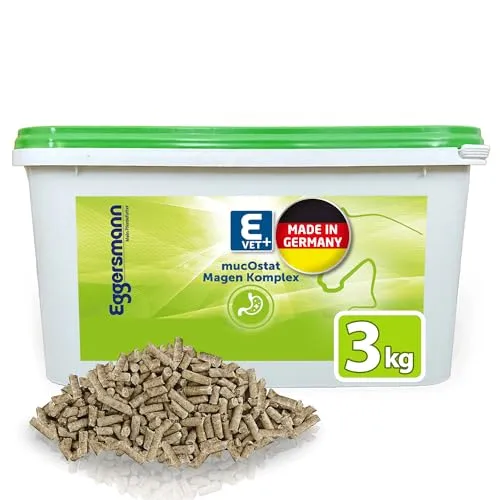 Eggersmann Mein Pferdefutter E-Vet mucOstat 3 kg - Ergänzungsfutter für Pferde - Ideal bei Verdauungsstörungen, Magen- & Darmproblemen - Pferdefutter mit prebiotischem Topinamburkonzentrat