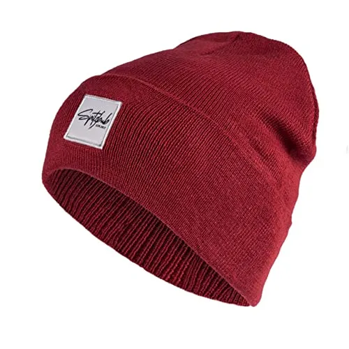Spitzbub Unisex Mütze Beanie Rot in rot von Spitzbub