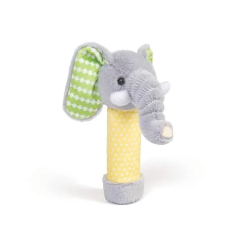 Bigjigs Toys Elefant Plüsch Squeezy - Tier Plushie Rassel, Teddies & Plushies für Kinder, Stofftier Tiere, Baby & Kleinkind Geschenke, Alter 12 Monate +