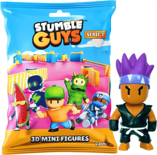 Stumble Guys 3D Sammelfiguren Serie 3 - Chrome Crystal - Figur 7. Dark Firefist