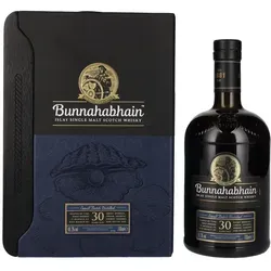 Bunnahabhain 30 Jahre - Exklusiver Single Malt Scotch Whisky - Whisky, 30 Jahre gereift, mit komplexen Aromen von Trockenfrüchten und Nüssen – ein Genuss für Kenner und Liebhaber.