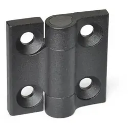 Scharnier 60 x 60, Form R2 in schwarz von Ganter