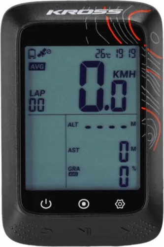 Kross KRC 439 – GPS Fahrradcomputer mit Bluetooth/ANT+, 2,4