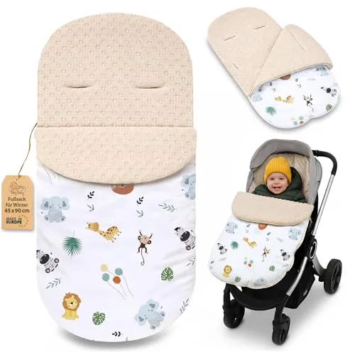 Produktbild Totsy Baby Fußsack für Kinderwagen und Buggy – Winter 90x45 cm in Weiß
