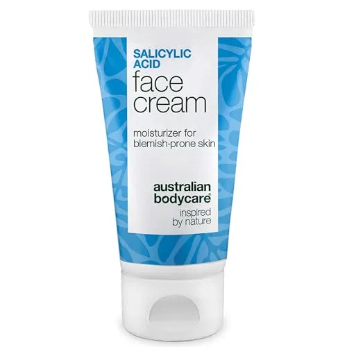 Salicylsäure Anti-Pickel-Gesichtscreme gegen Pickel, Mitesser und fettige Haut – Nicht komedogene Gesichtscreme für unreine Haut mit Salicylic Acid – Reinigt Poren und beruhigt Rötungen - 50 ml