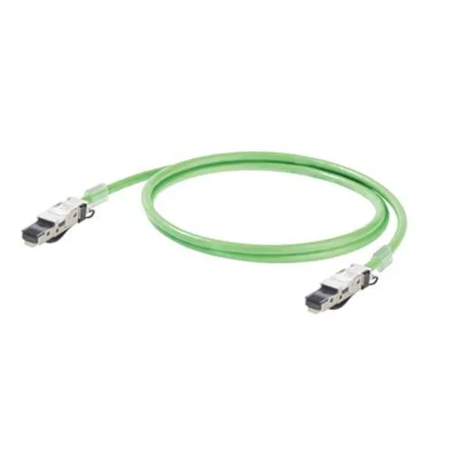 RJ45 Netzwerk Anschlusskabel CAT 5, CAT 5e SF/UTP 40m Grün Flammwidrig, mit