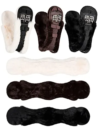 Equinate Sattelgurt Luke mit synthetischem Lammfell von Equinate