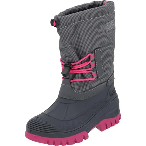 CMP Jungen Kids Ahto WP Snow Bootsportschuhe, Asphalt, 34 EU - Wanderschuhe für Kinder, wasserdicht und ideal für winterliche Abenteuer im Freien.