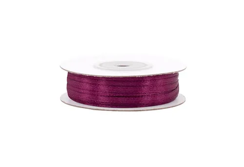 Creativery Satinband, Satinband 3mm x 50m Rolle Weinrot / Bordeaux