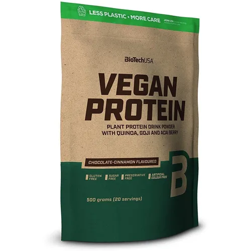 BioTech USA Vegan Protein, 500 g Beutel, Banane - Veganer Proteinshake für Muskelaufbau, reich an pflanzlichem Eiweiß und leckerem Bananengeschmack, ideal für Sportler und gesundheitsbewusste Genießer.