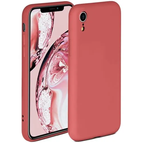 ONEFLOW Soft Case für iPhone XR Hülle aus Silikon mit Kameraschutz, Silikonhülle mit erhöhtem Schutz fürs Display, Backcover Schutzhülle, weiche Handyhülle, Rot