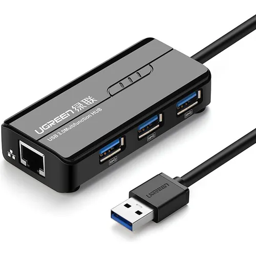 Ugreen USB 3.0 Hub mit 4 Ports - USB Hub mit 4 Ports, ermöglicht schnelle Datenübertragung und ist perfekt für den Anschluss mehrerer Geräte an Ihren Computer.