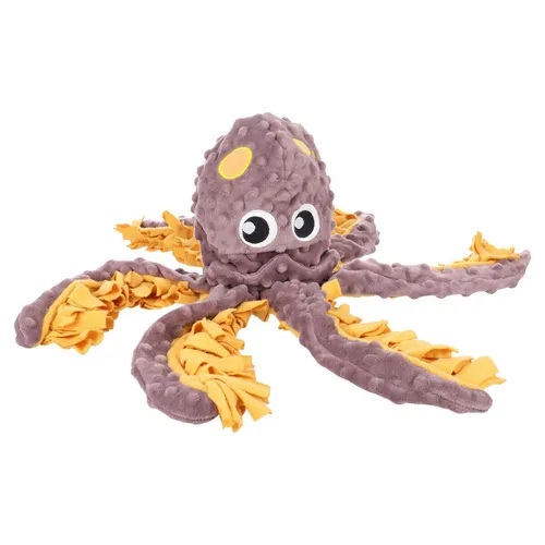 Flamingo Schnüffelteppich Tintenfisch für Welpen 21x14x47cm Ocker/Taupe