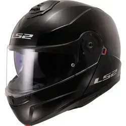 LS2 Strobe II Modularer Motorradhelm - Gloss Black, XS - Modularer Motorradhelm aus KPA-Polycarbonat, UV- und kratzfester Sonnenschutz, leichtes Design und schnelle Demontage für hohen Tragekomfort. Zulassung ECE 22.06 P/J.