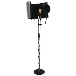 Pronomic Standmikrofon CM-100 - Studio Großmembran-Kondensatormikrofon Komplettset - Professionelles Mikrofon für Gesangs- und Instrumentenabnahme, inkl. Popschutz und Mikrofonständer. Ideal für Studioaufnahmen und Live-Anwendungen!