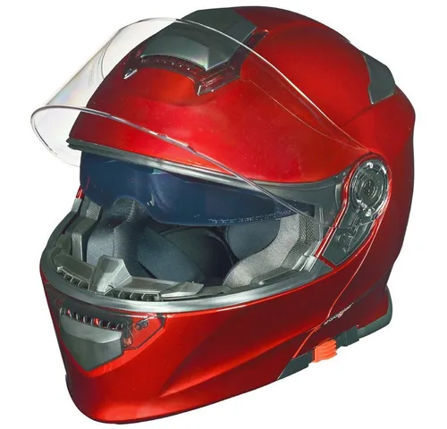 rueger-helmets Motorradhelm RS-983 COM Bluetooth Klapphelm Rot XL - Moderner Klapphelm RS-983 COM mit Bluetooth für einfache Kommunikation und optimaler Belüftung. Leicht, komfortabel und ECE-zertifiziert – ideal für sichere Fahrten.