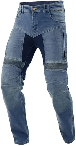 Herren Motorrad Jeans Hose W34 L34 - Trilobite Parado Monolayer - blau - Motorradhosen & -chaps, strapazierfähige Monolayer Jeans mit Knie- und Hüftprotektoren für optimalen Schutz und Komfort beim Fahren.