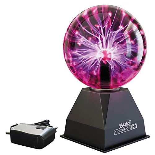 BUKI SP007 - Plasmakugel - Experimentierkasten für faszinierende Lichtbögen und statische Elektrizität. Reagiert auf Berührung und Geräusche – ideal für kreative Experimente ab 14 Jahren!