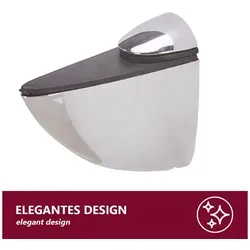 HOOZ Wandregalhalter Metall für Glas- und Holzregale inkl. Montagematerial versch. Größen, Set 8-tlg., mit gummierter Klemmbacke 2.6 cm x 5.2 cm x 6.5 cm