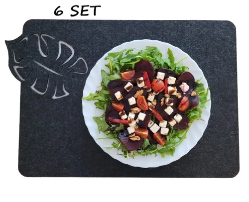 6-Teiliges Set aus Filz Tischuntersetzer Platzset Tischset, Tischunterlagen