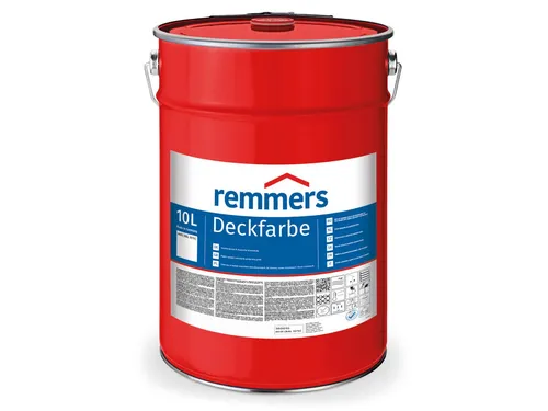 Remmers Deckfarbe weiß (RAL 9016) - 10 Liter Wetterschutzfarbe - Lacke - Hochdeckende Wetterschutzfarbe für innen und außen, ideal für Holz und viele Untergründe mit exzellenter Haftung und UV-Schutz.