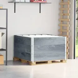 vidaXL Paletten-Aufsatzrahmen 3 Stk. Grau 100x100 cm aus Kiefernholz - Praktische Palettenrahmen zur sicheren Lagerung und Transport deiner Güter. Robuste Konstruktion aus massivem Kiefernholz, stapelbar und faltbar für platzsparende Nutzung.