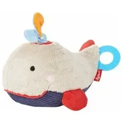 Sigikid Aktiv-Wal PlayQ - Kreatives Babyspielzeug zur Förderung von Feinmotorik und haptischer Wahrnehmung. Mit Knisterfolie, Quietsche und Beißring bietet dieser weiche Wal ein einzigartiges Spielerlebnis.