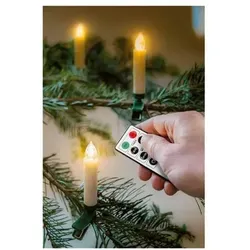 LED Christbaumkerzen Funk Baumkerzen, Kabellos, 10er Pack