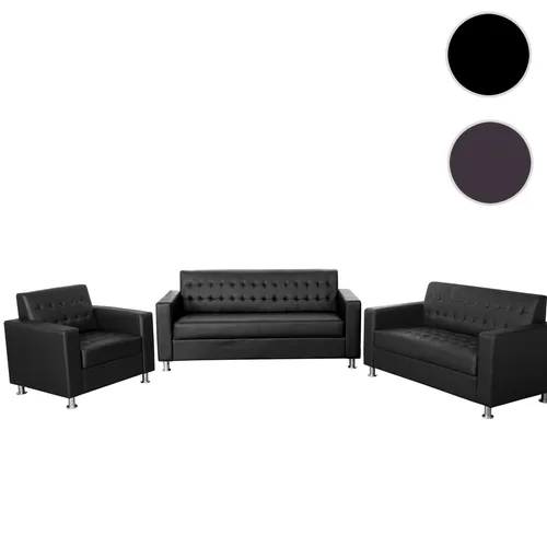Mendler 3-2-1 Sofagarnitur Kunda, modernes Kunstleder Sofa - Sofas & Couches - Elegante Sofagarnitur aus hochwertigem Kunstleder, ideal für entspannte Stunden und nachhaltigen Komfort.