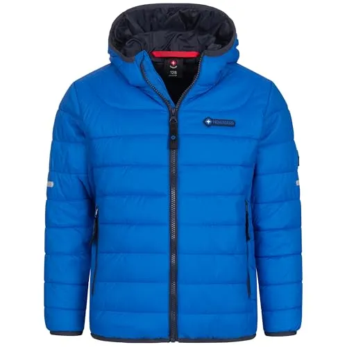 Höhenhorn Krocko Kinder Jacke Blau/Navy Gr. 176 - Jacke für Jungen, winddicht und wärme-isolierend mit dichten Wattierungen, ideal für kalte Tage und sicheres Spielen dank Reflexionsstreifen.