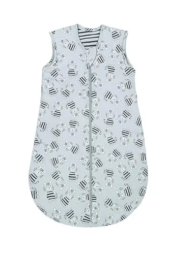 Set Odenwälder Sommerschlafsack & Stoffwindel Blaubär | Baby Schlafsack Flauschig & Weich | Schlafsack Baby atmungsaktiv aus 100% Baumwolle