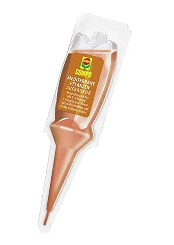 COMPO Mediterrane Pflanzen Aufbaukur, Auch für Zitruspflanzen geeignet, Dünger mit 4 Wochen Langzeitwirkung, 30 ml, Mediterraner Pflanzendünger