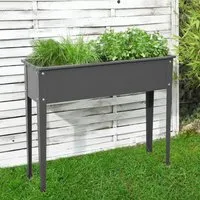 Floraworld Hochbeet Season 100x30x80 cm Anthrazit