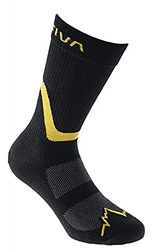 La Sportiva Wandersocken - Hiking Socks black/yellow *NEU* - Socken für Erwachsene, ideal für Bergwanderungen, aus strapazierfähigem Nylon für optimalen Tragekomfort und Haltbarkeit.