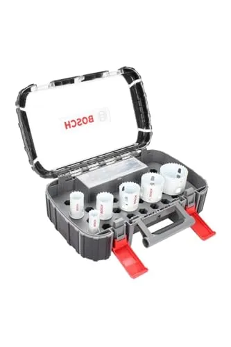 Bosch Accessories BiM Progressor 2608594187 Lochsägen-Set 9teilig - Lochsägen-Set mit Bi-Metall und 8% Kobalt für doppelte Lebensdauer, ideal für Holz, Metalle und Kunststoffe. Schnelle Schnitte durch verbesserte Zahnleiste, passend für alle Bohrschrauber.
