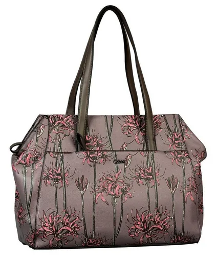Gabor Schultertasche Floria_A - Blumen-Design - Schultertasche mit geräumigem Hauptfach für DIN A4, ideal für den Alltag. Das florale Design macht sie zum echten Eye-Catcher.