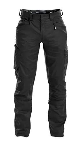 DASSY Helix Arbeitshose Stretch 200973 0783 SCHWARZ Gr. 44 - Arbeits- & Schutzkleidung mit DASSY D-FLEX Stretch-Stoff für hohe Bewegungsfreiheit und Nylon Cordura® Verstärkung für extra Langlebigkeit.