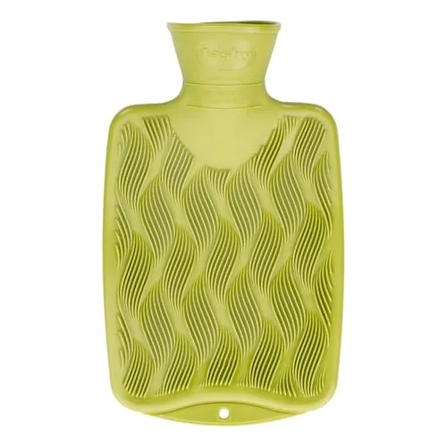 Fashy kleine Wärmflasche mit 3D Oberfläche, 0,8 L, 6404, Grün