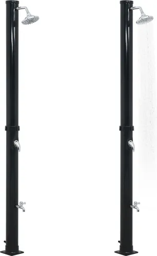 vidaXL Solardusche Schwarz 220 cm 20 L