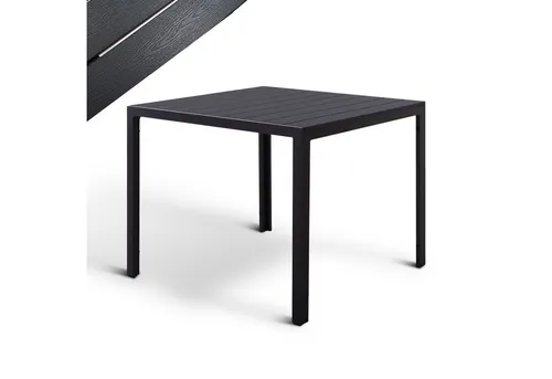 Raburg Gartentisch Harvey XXL, 90 x 90 cm - Wetterfester Outdoor Esstisch aus pulverbeschichtetem Aluminium in edler Holzoptik, stabil und pflegeleicht, ideal für Garten und Terrasse.